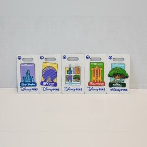 Disney Parks Walt Disney World 2025 Park Icon Exclusive 5 Pin Collection - NWT